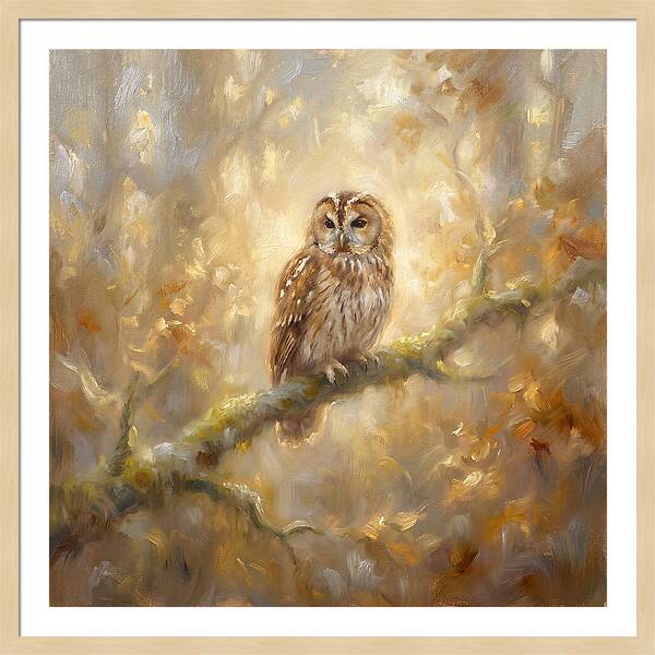 Tawny Owl In Forest