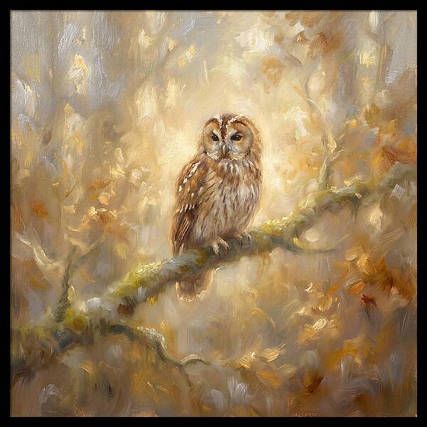 Tawny Owl In Forest