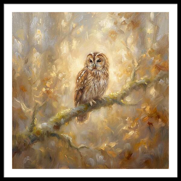 Tawny Owl In Forest
