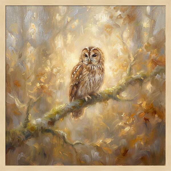 Tawny Owl In Forest
