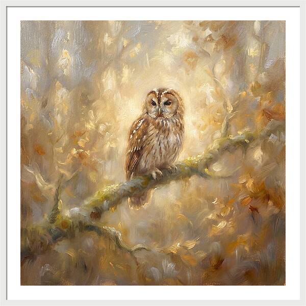 Tawny Owl In Forest