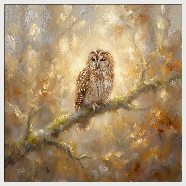Tawny Owl In Forest