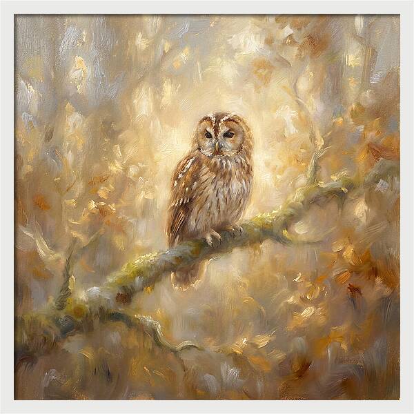 Tawny Owl In Forest
