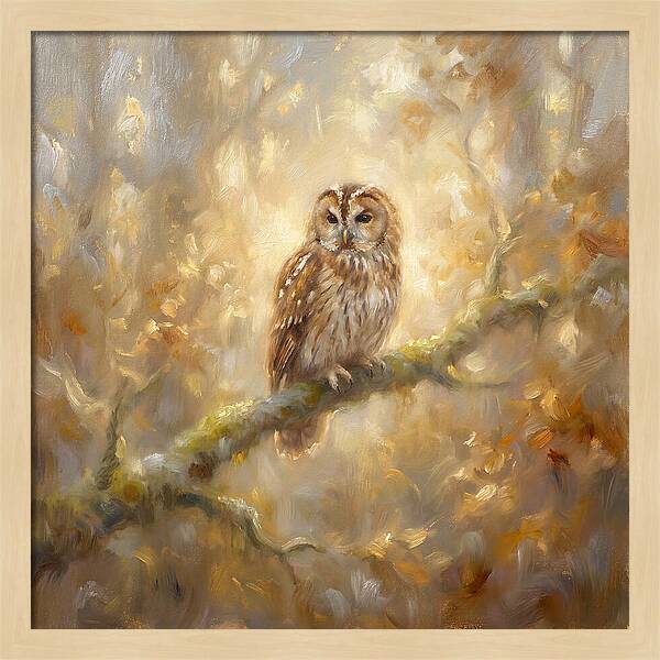 Tawny Owl In Forest