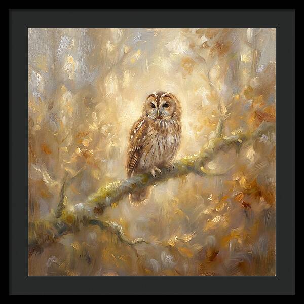 Tawny Owl In Forest