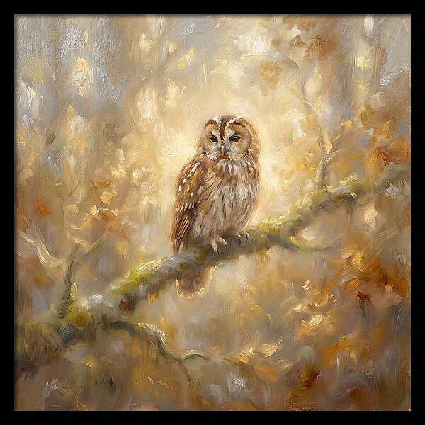 Tawny Owl In Forest