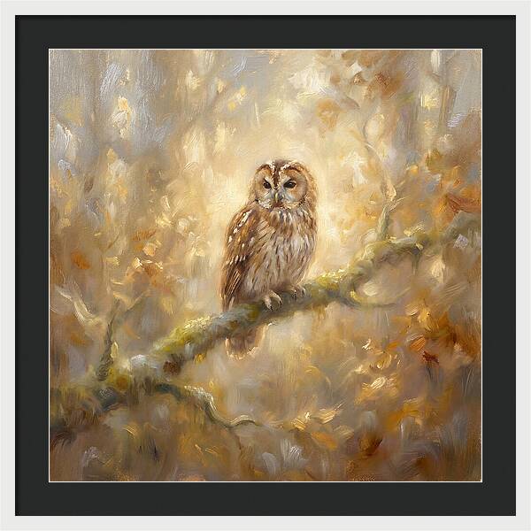 Tawny Owl In Forest