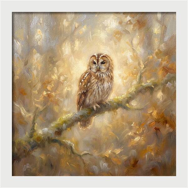 Tawny Owl In Forest