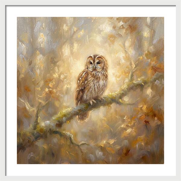 Tawny Owl In Forest