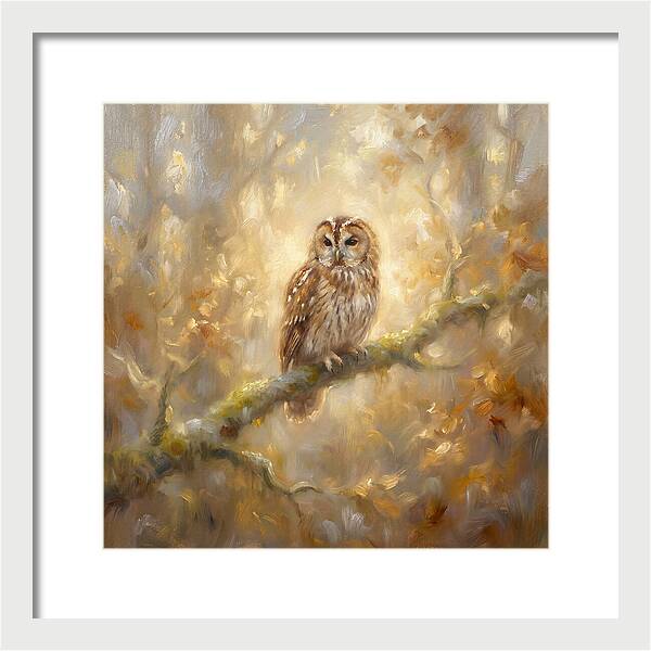 Tawny Owl In Forest