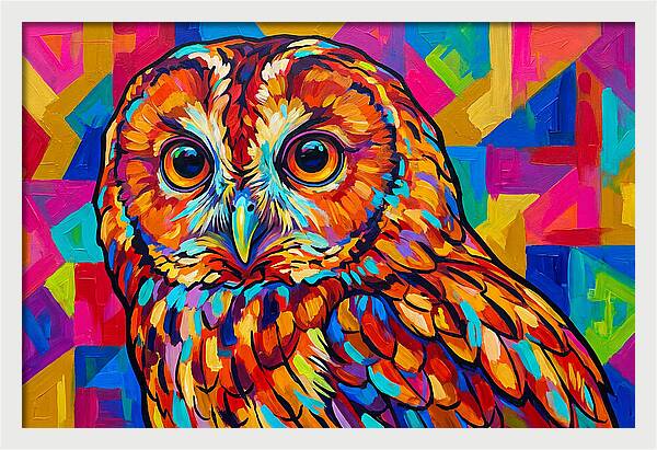 Tawny Owl In Vibrant Colors