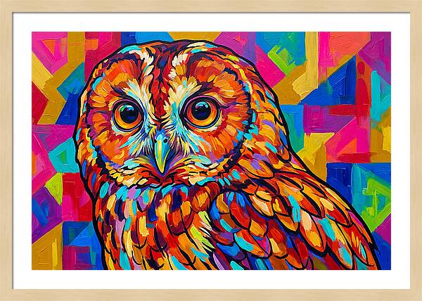 Tawny Owl In Vibrant Colors