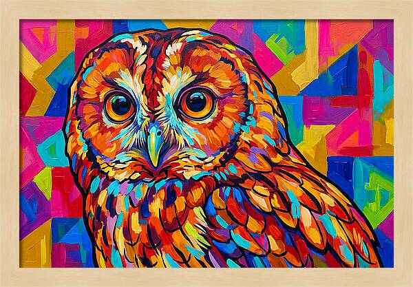 Tawny Owl In Vibrant Colors