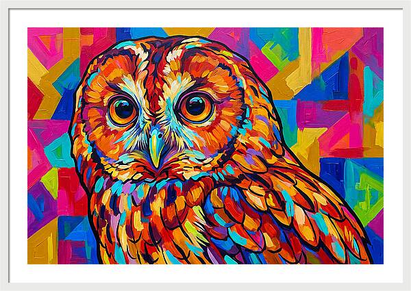 Tawny Owl In Vibrant Colors