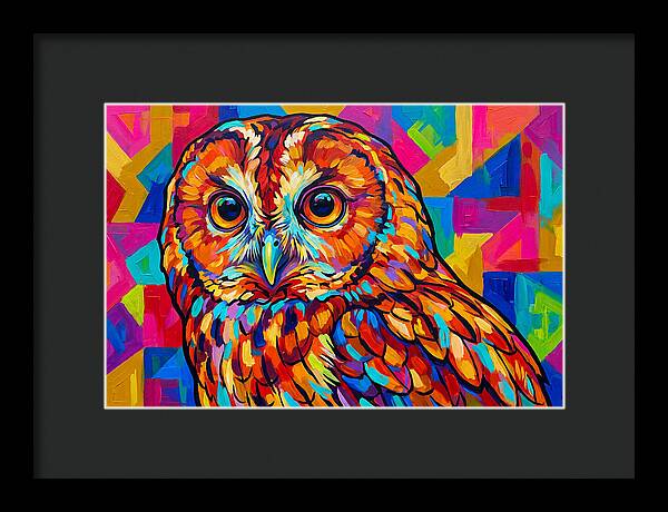 Tawny Owl In Vibrant Colors