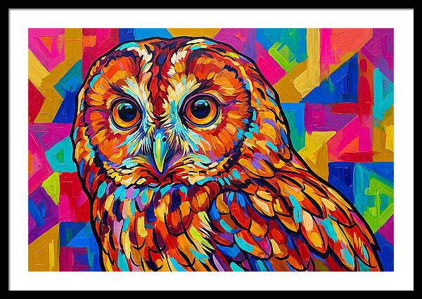Tawny Owl In Vibrant Colors