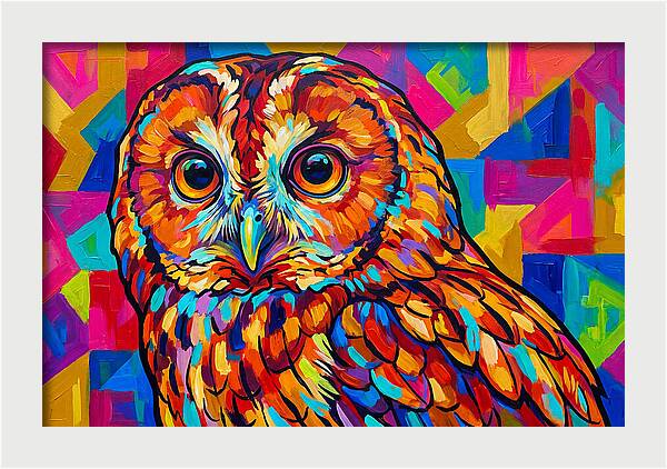 Tawny Owl In Vibrant Colors