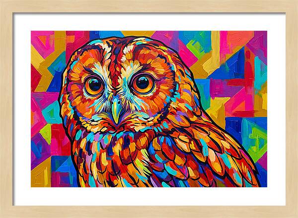 Tawny Owl In Vibrant Colors