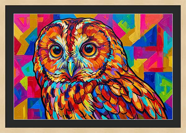 Tawny Owl In Vibrant Colors