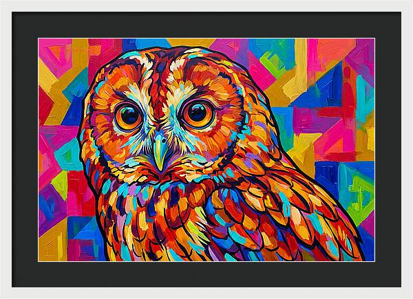 Tawny Owl In Vibrant Colors