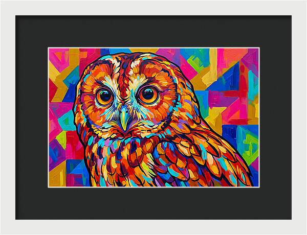 Tawny Owl In Vibrant Colors