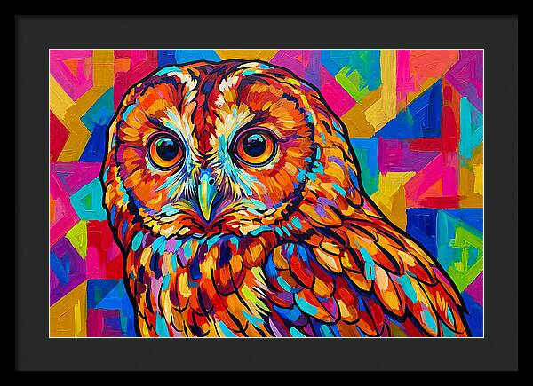 Tawny Owl In Vibrant Colors