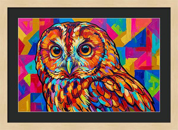 Tawny Owl In Vibrant Colors