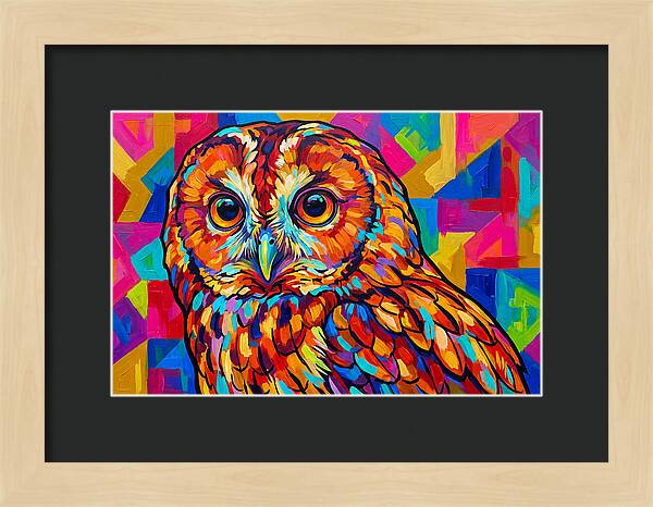 Tawny Owl In Vibrant Colors