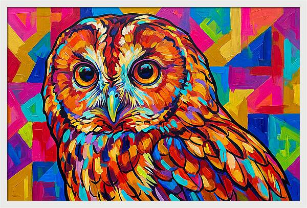 Tawny Owl In Vibrant Colors