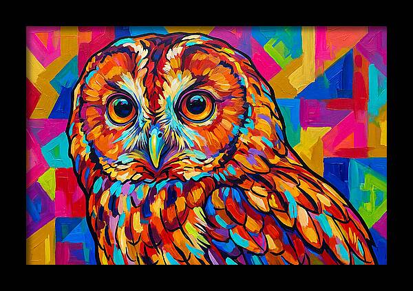 Tawny Owl In Vibrant Colors