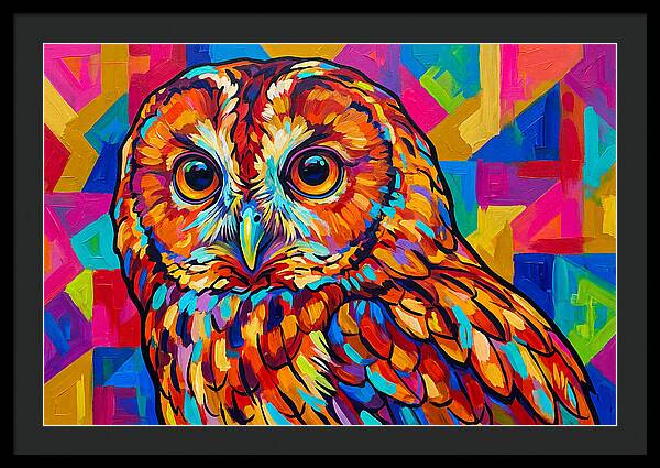Tawny Owl In Vibrant Colors