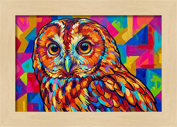 Tawny Owl In Vibrant Colors