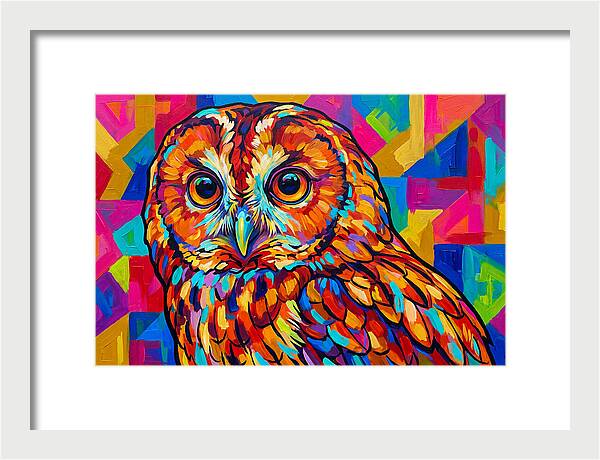 Tawny Owl In Vibrant Colors
