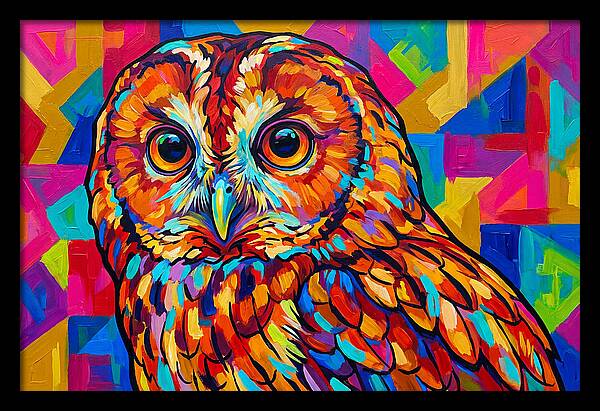 Tawny Owl In Vibrant Colors