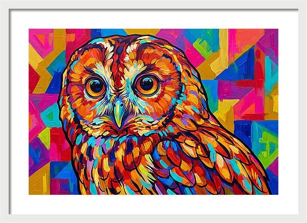 Tawny Owl In Vibrant Colors