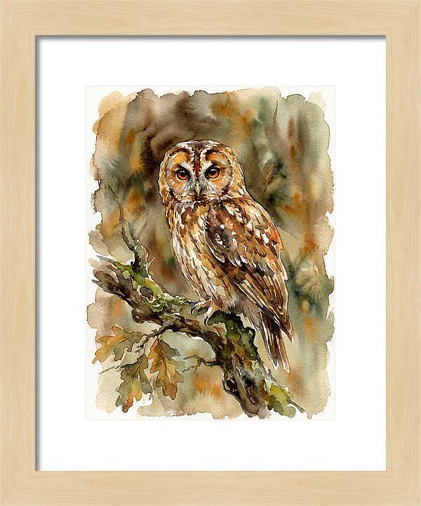 Tawny Owl Perched Gracefully