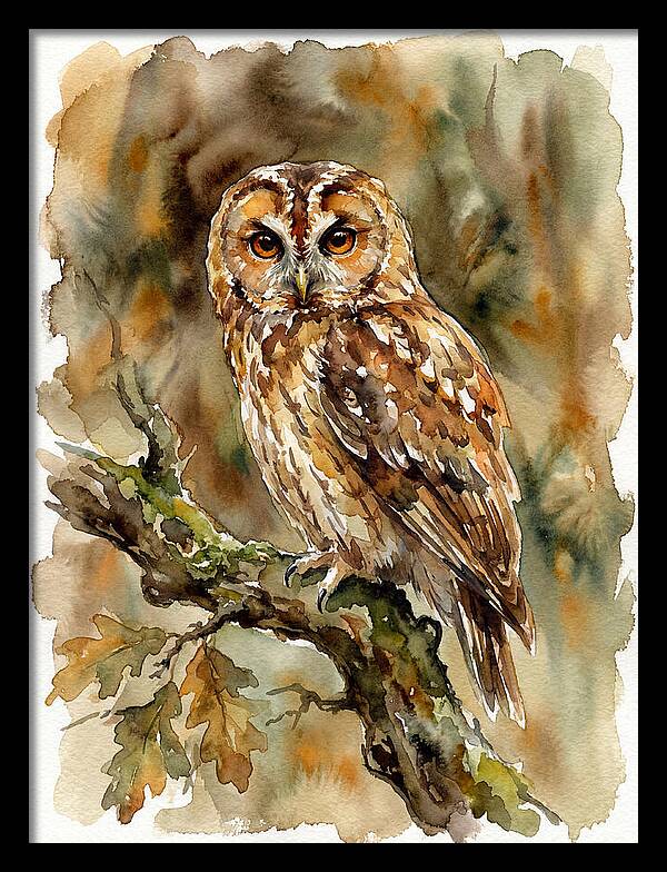 Tawny Owl Perched Gracefully