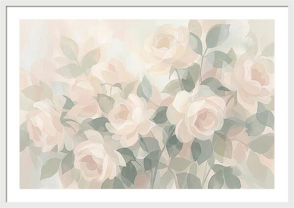 Tea Roses In Cream And Blush