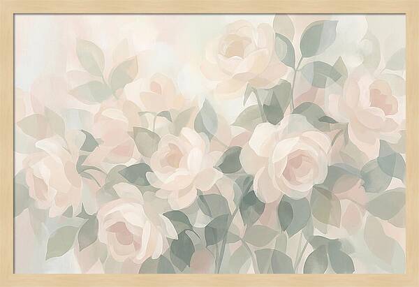 Tea Roses In Cream And Blush