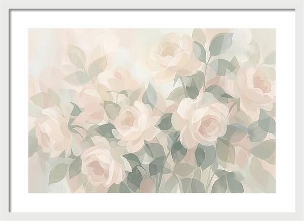 Tea Roses In Cream And Blush