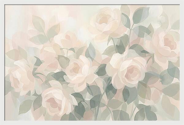 Tea Roses In Cream And Blush
