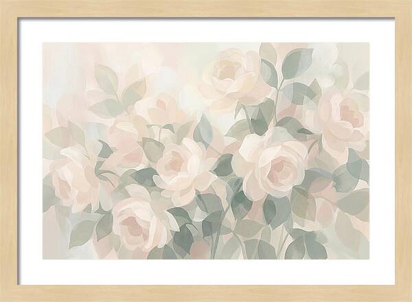 Tea Roses In Cream And Blush