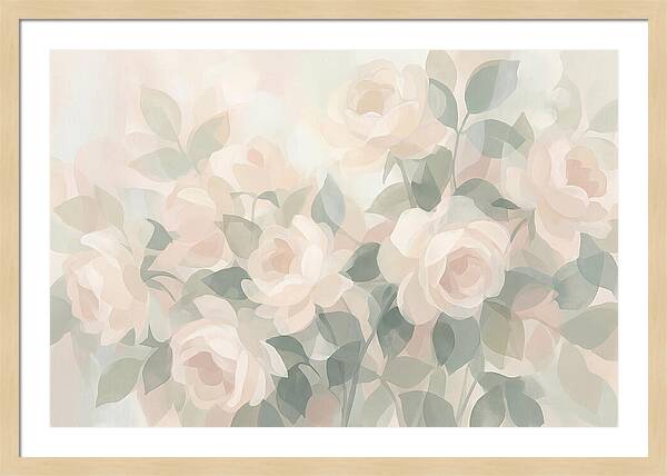 Tea Roses In Cream And Blush