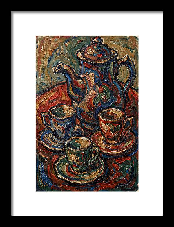 Tea Service In Expressionist Style