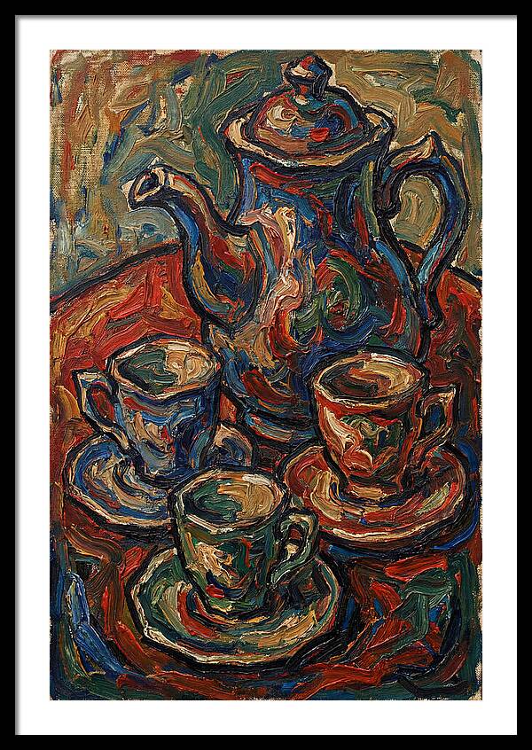 Tea Service In Expressionist Style