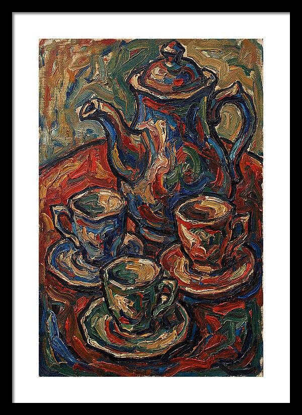 Tea Service In Expressionist Style