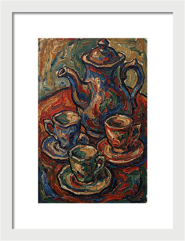 Tea Service In Expressionist Style