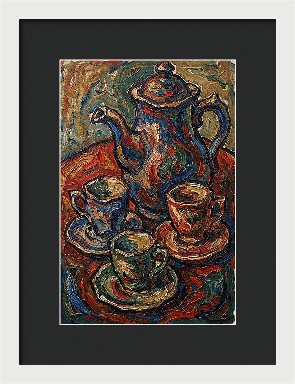 Tea Service In Expressionist Style