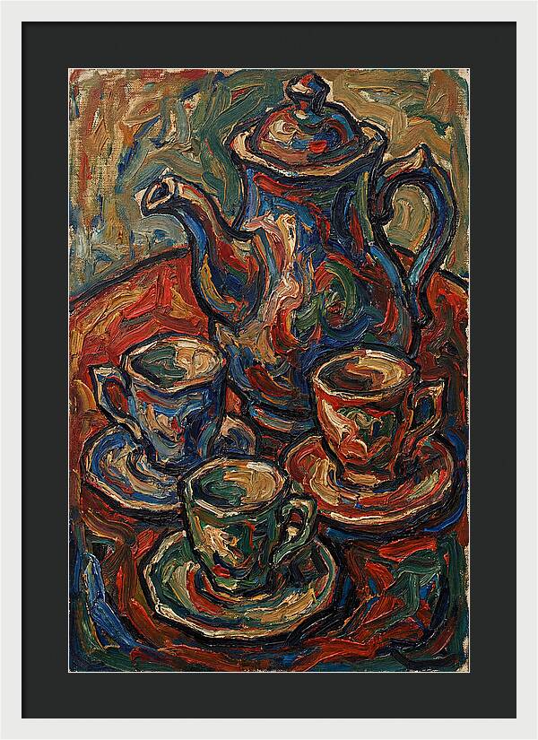 Tea Service In Expressionist Style