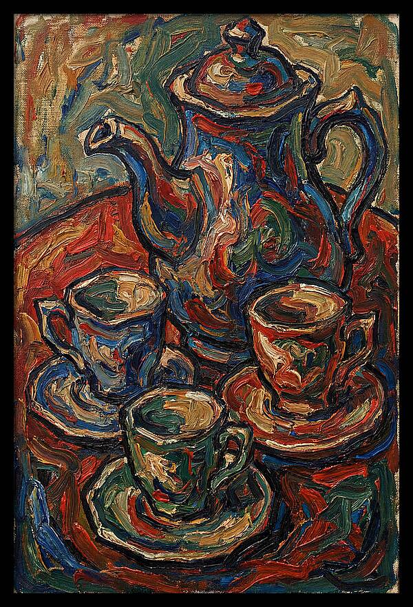 Tea Service In Expressionist Style